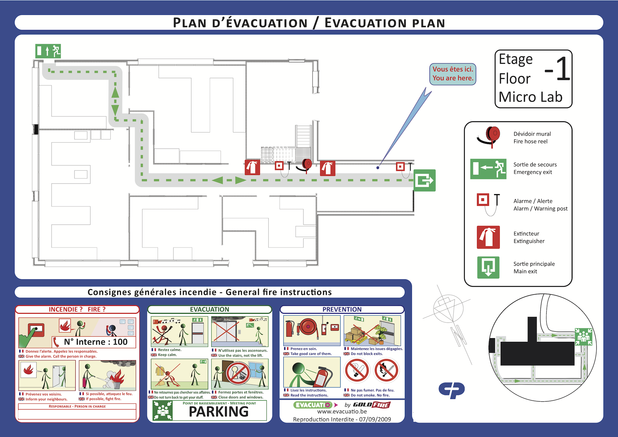 plan evacuation laboratoire