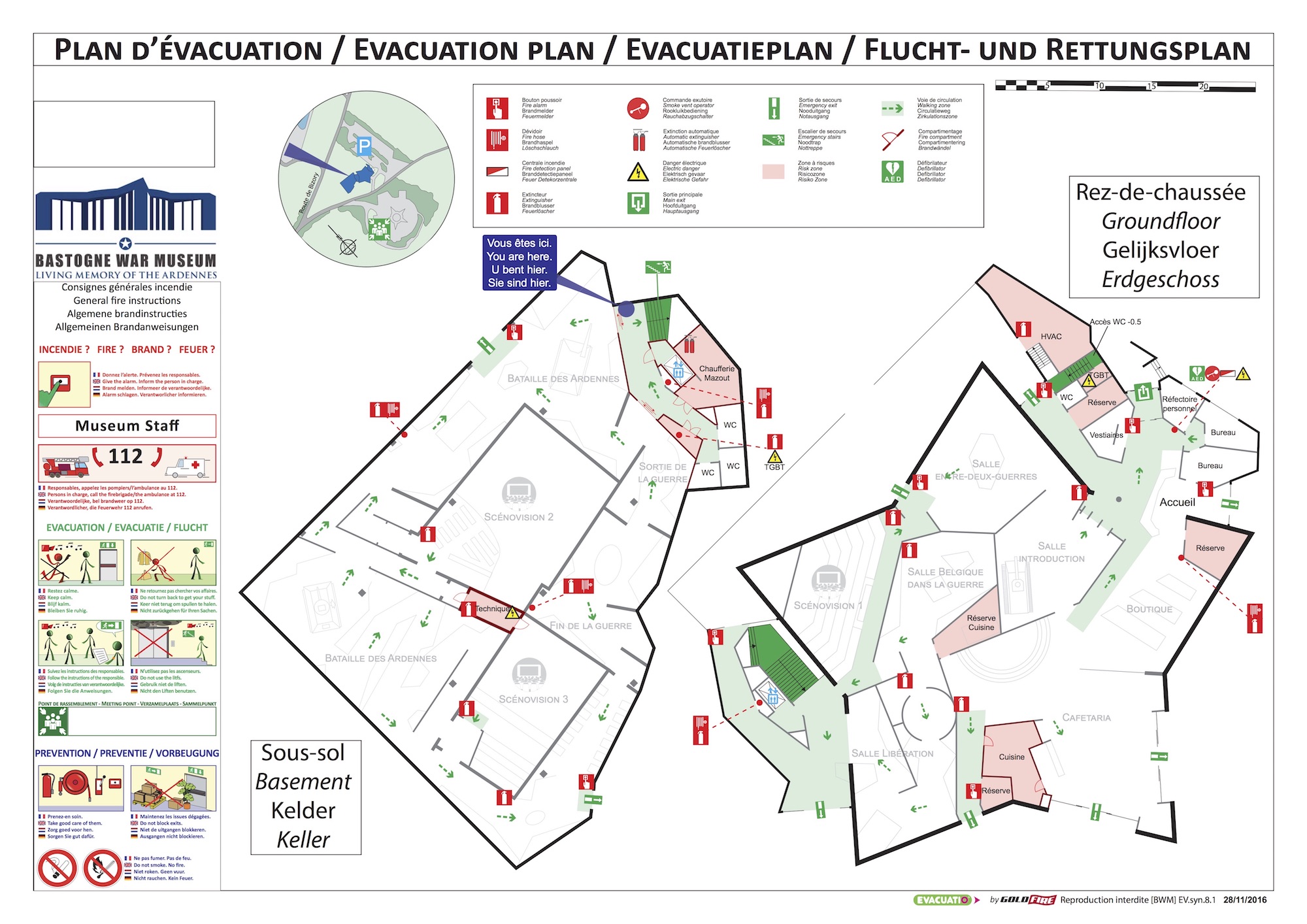 Evacuatieplan Museum